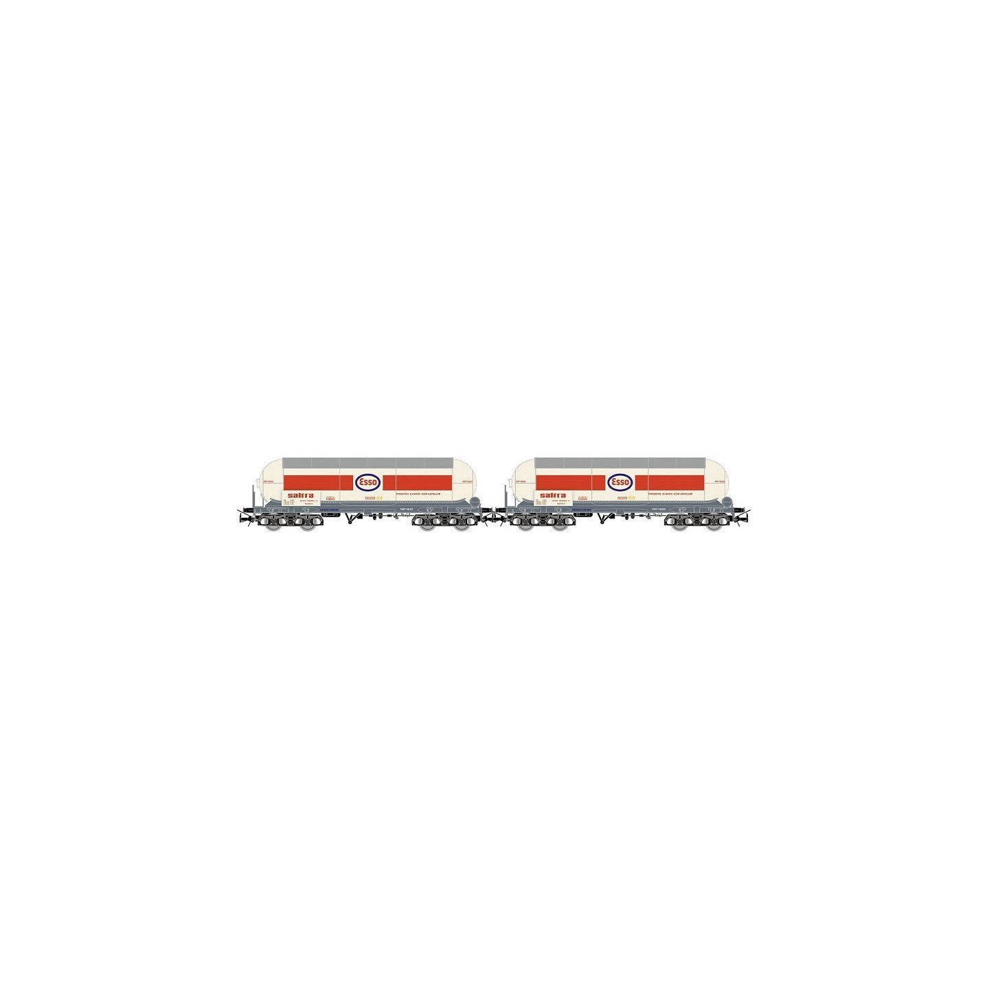 SET 2 VAGONES CISTERNA RENFE "ESSO-SALTRA" AMONÍACO H0 ELECTROTREN HE6099