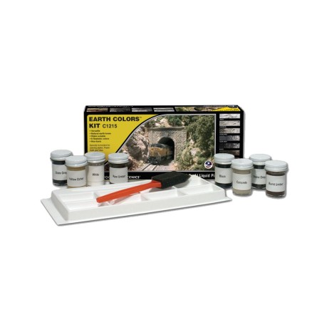KIT 8 PIGMENTOS LÍQUIDOS PARA ROCAS/MONTAÑA WOODLAND SCENICS C1215