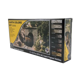 KIT 8 PIGMENTOS LÍQUIDOS PARA ROCAS/MONTAÑA WOODLAND SCENICS C1215