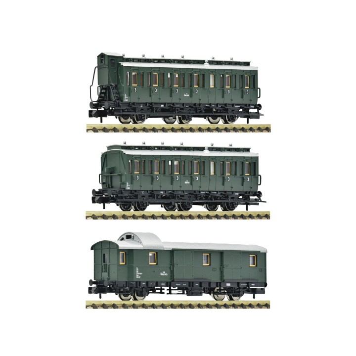 SET DE 3 COCHES DE PASAJEROS ÖBB ÉPOCA III ESCALA N FLEISCHMANN 6260055