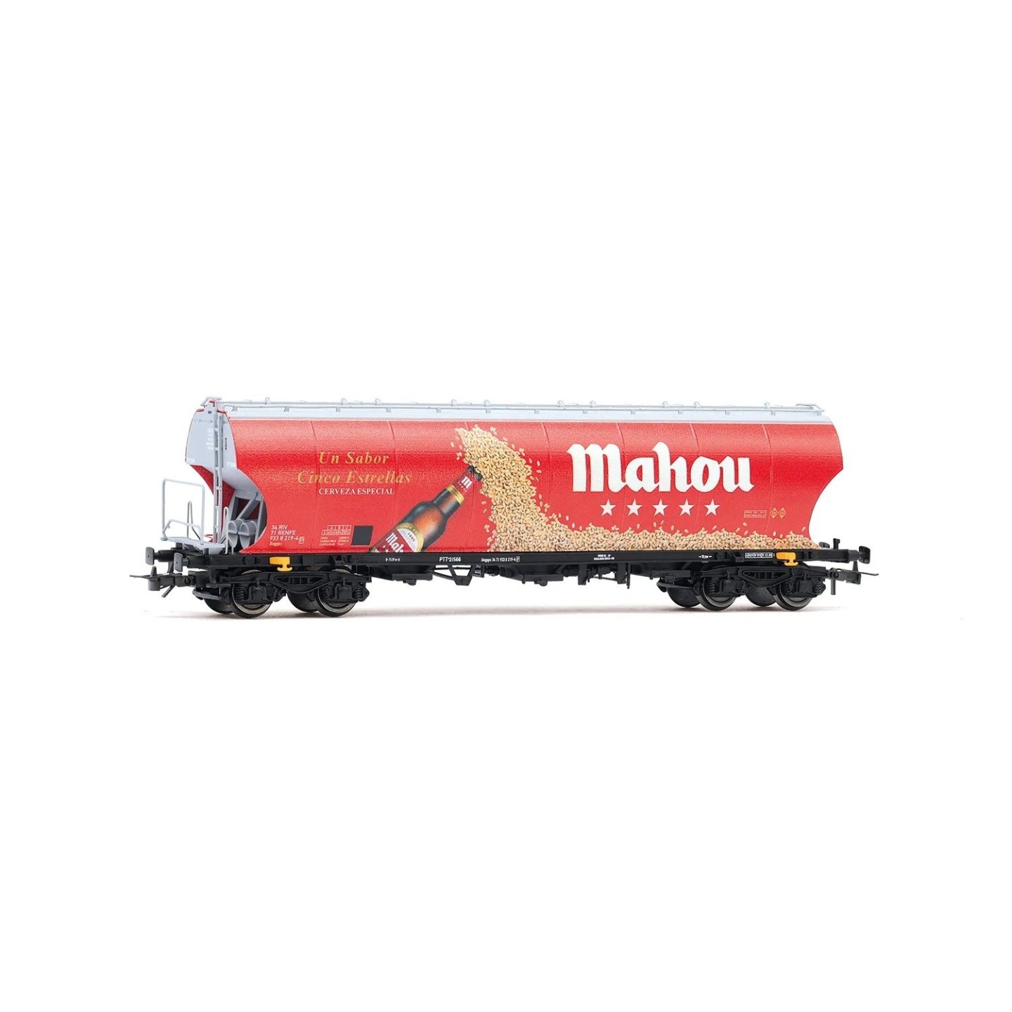 VAGÓN TOLVA CEREALERA RENFE "MAHOU" H0 ELECTROTREN HE6090