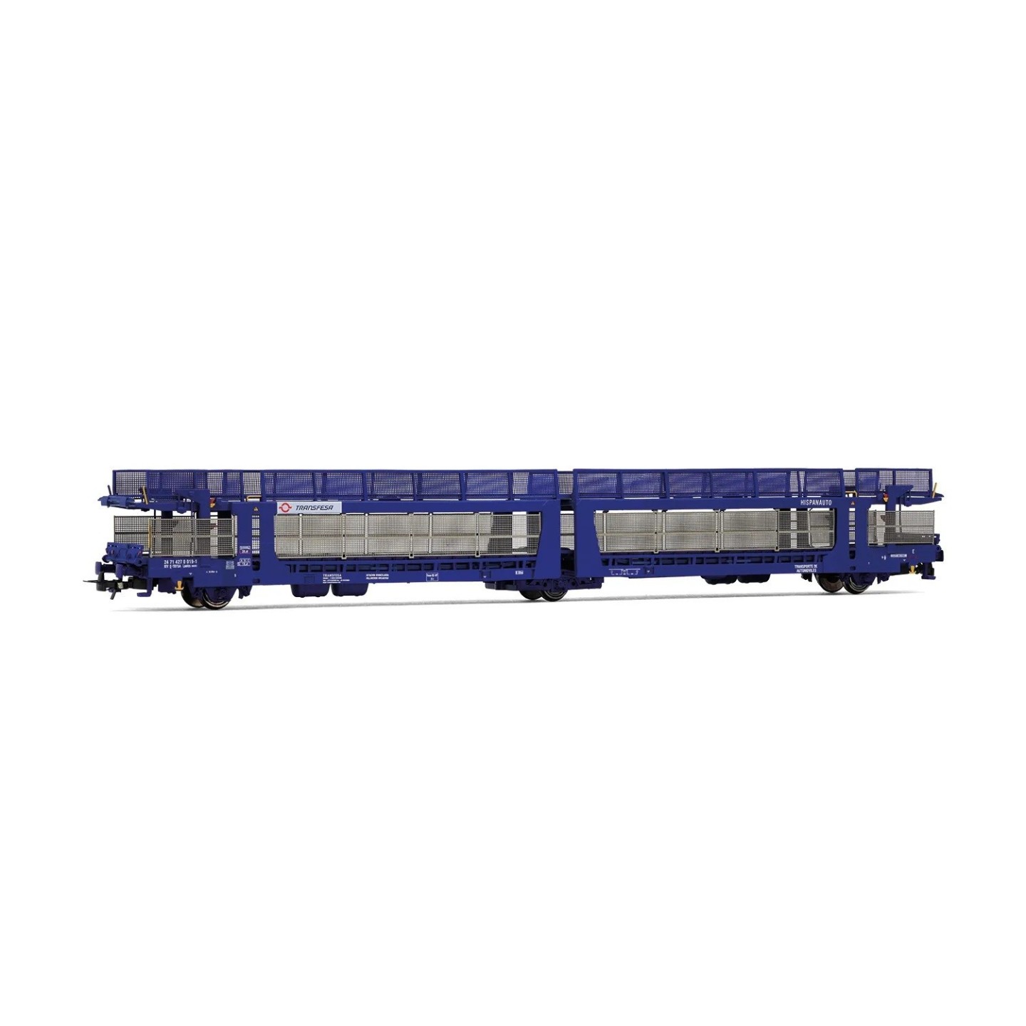 VAGÓN PORTACOCHES TRANSFESA LAEKS 63C "HISPANAUTO" H0 ELECTROTREN HE6100