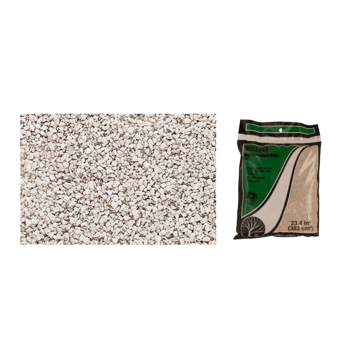 BALASTO O GRAVA FINA GRIS CLARO WOODLAND SCEENICS B74