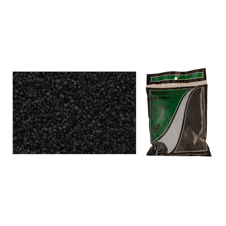 BALASTO O GRAVA MEDIA NEGRA CLARO WOODLAND SCEENICS B83