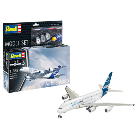 KIT CON PINTURAS AIRBUS A380 REVELL 63808 ESCALA 1/288