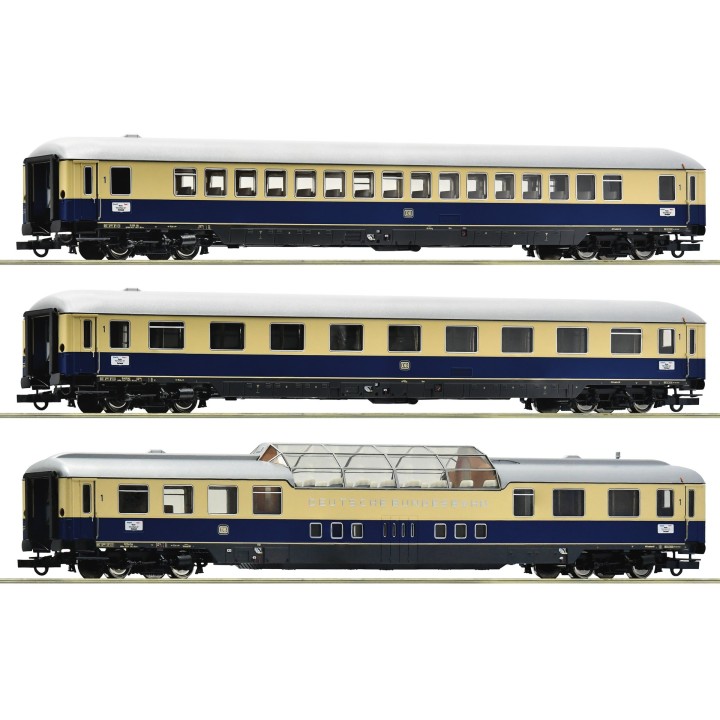 SET 3 COCHES TREN Rheinpfeil" DB ROCO 74048 ESCALA H0"