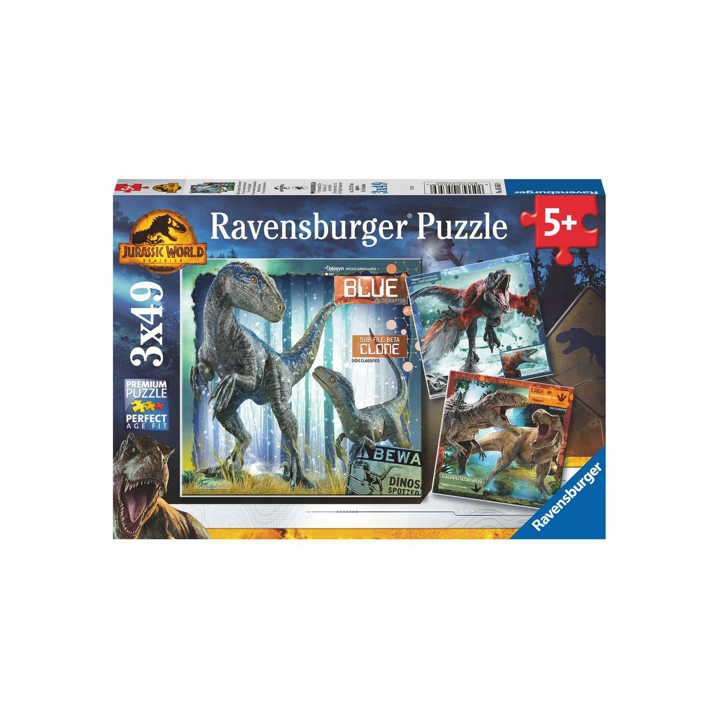 PUZZLE JURASSIC WORLD DOMIN 3X49 RAVENSBURGUER 056569