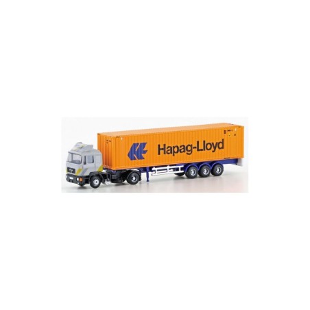TRAILER MAN F 90 CON CONTENEDOR 40´ HAPAG-LLOYD MFTRAIN LC4068 ESCALA N