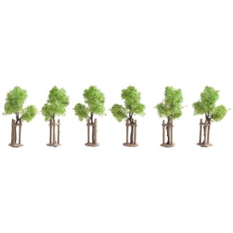 6 ARBOLES CON APOYO 40mm NOCH H0