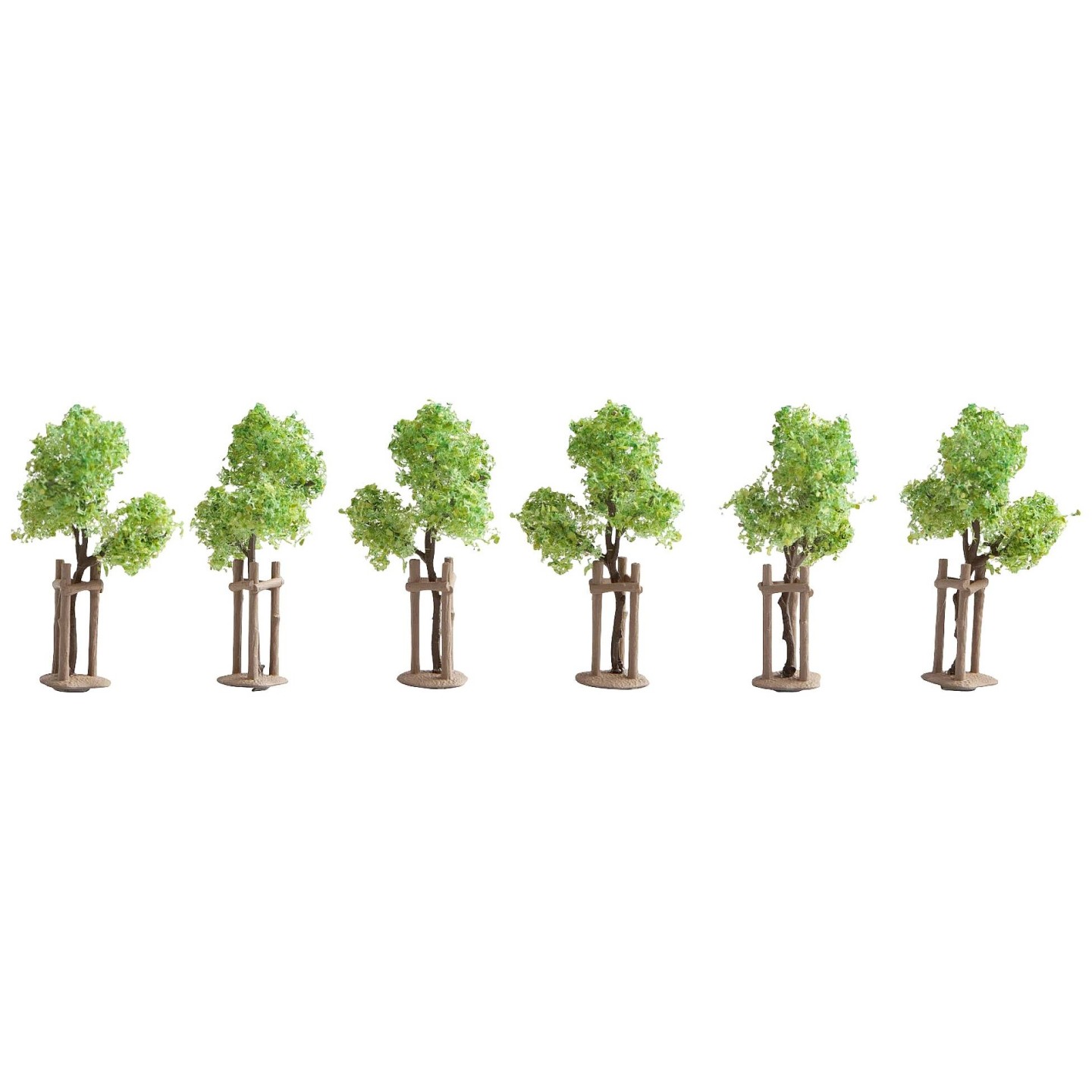 6 ARBOLES CON APOYO 40mm NOCH H0