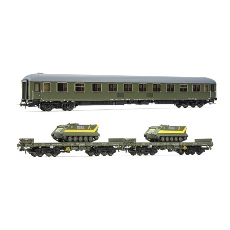SET 3 VAGONES DEL EJERCITO ESPAÑOL ELECTROTREN HE4015 ESCALA H0