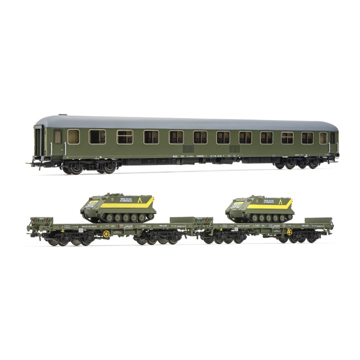 SET 3 VAGONES DEL EJERCITO ESPAÑOL ELECTROTREN HE4015 ESCALA H0