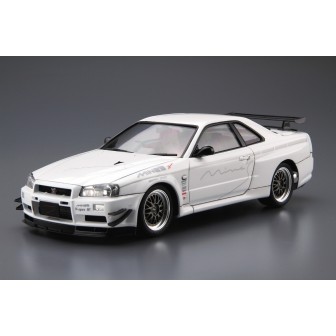 NISSAN SKYLINE GT-R BNR34 MINES AOSHIMA 1/24