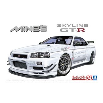 NISSAN SKYLINE GT-R BNR34 MINES AOSHIMA 1/24