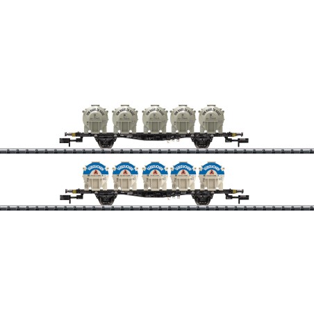 SET 2 VAGONES MERCANCIAS MINITRIX 15744 ESCALA N