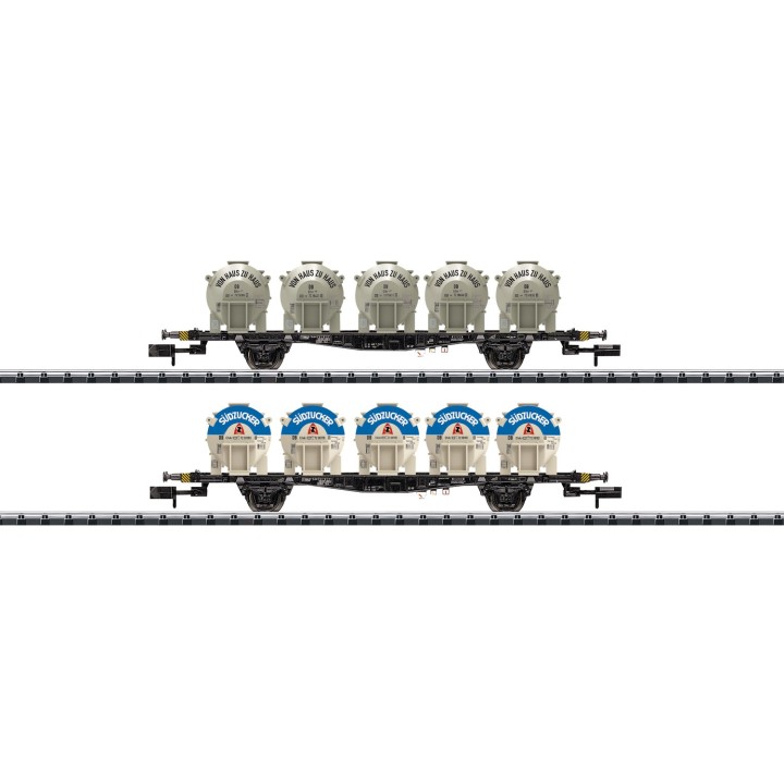 SET 2 VAGONES MERCANCIAS MINITRIX 15744 ESCALA N