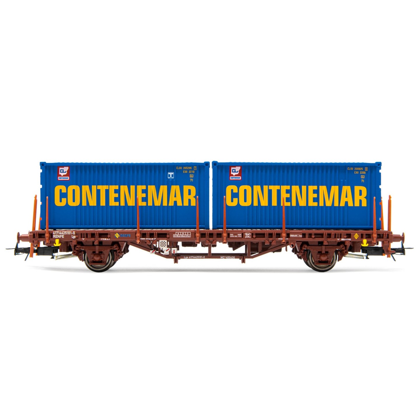 VAGON CON 2 CONTENEDORES CONTENEMAR" RENFE ELECTROTREN HE6032 ESCALA H0"