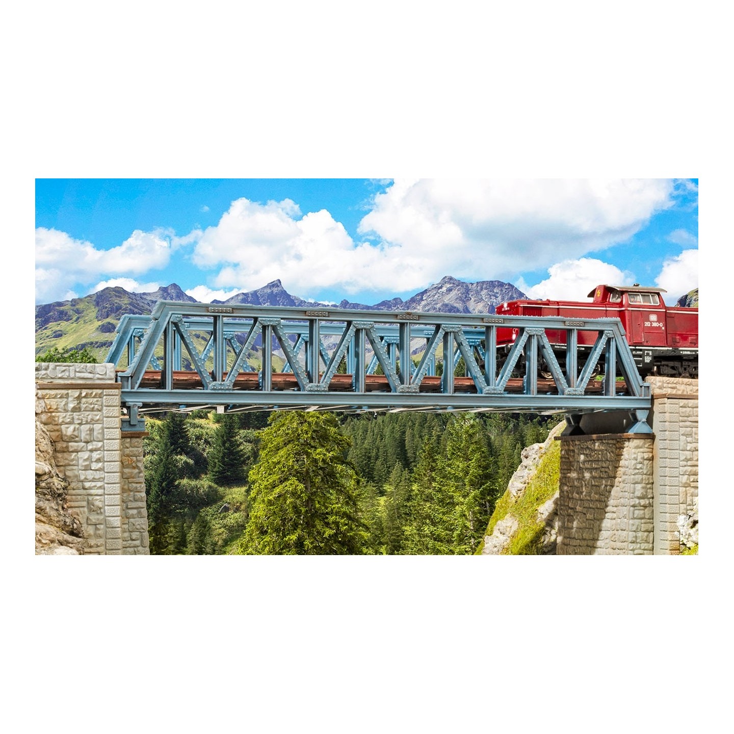 PUENTE DE ACERO UNA VÍA 15cm VOLLMER 47800 ESCALA N