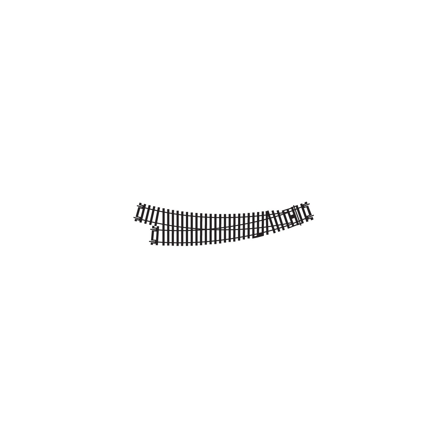 DESVIO CURVO MANUAL DERECHA HORNBY R8075 ESCALA H0