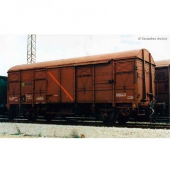 SET DOS VAGONES CERRADOS J2 VAGONES AISLANTES" LUZ DE COLA ELECTROTREN HE6019 ESCALA H0"
