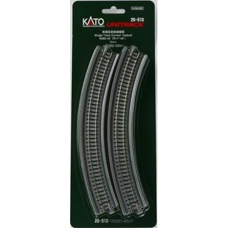 VIA CURVA R 282 mm 45º KATO 20-510 ESCALA N