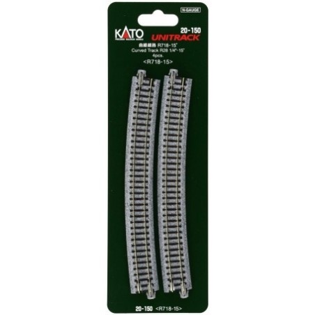 VIA CURVA R718 mm 15º KATO 20-150 ESCALA N