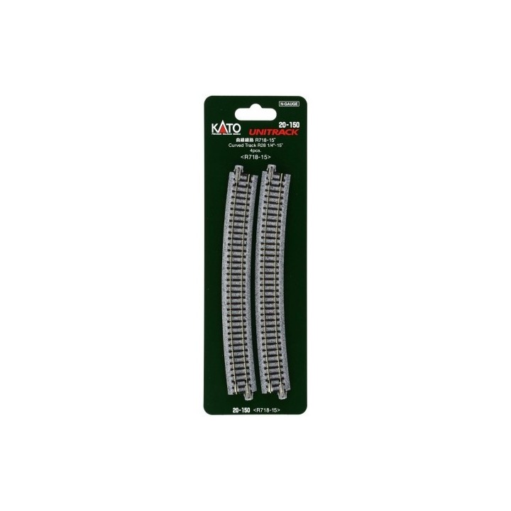 VIA CURVA R718 mm 15º KATO 20-150 ESCALA N