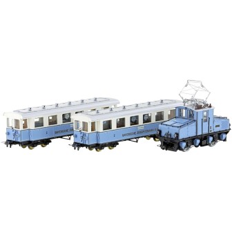 LOCOMOTORA BÁVARA CON 2 COCHES HOBBYTRAIN H0m