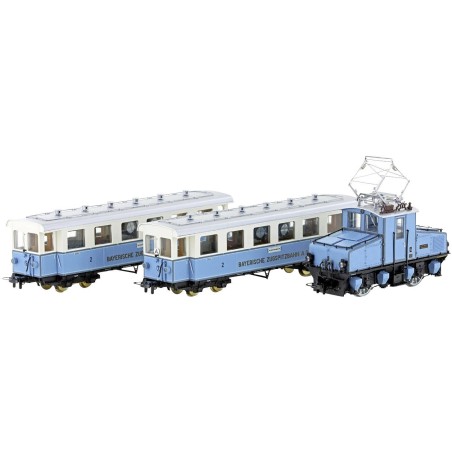 LOCOMOTORA BÁVARA CON 2 COCHES HOBBYTRAIN H0m