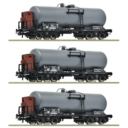 SET 3 VAGONES CISTERNA DRG" ROCO 6600062 ESCALA H0"