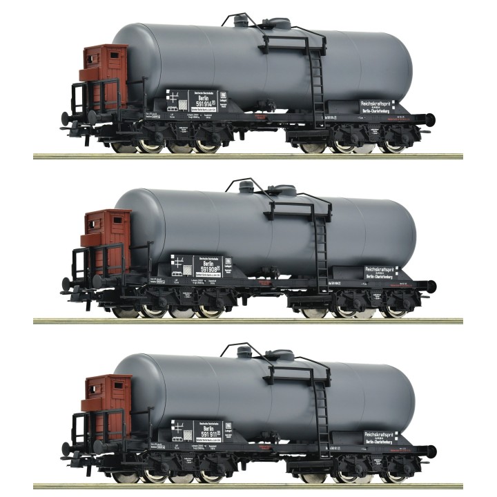 SET 3 VAGONES CISTERNA DRG" ROCO 6600062 ESCALA H0"