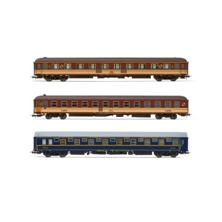 SET 3 COCHES MEDIA LUNA RENFE ELECTROTREN HE4016 ESCALA H0