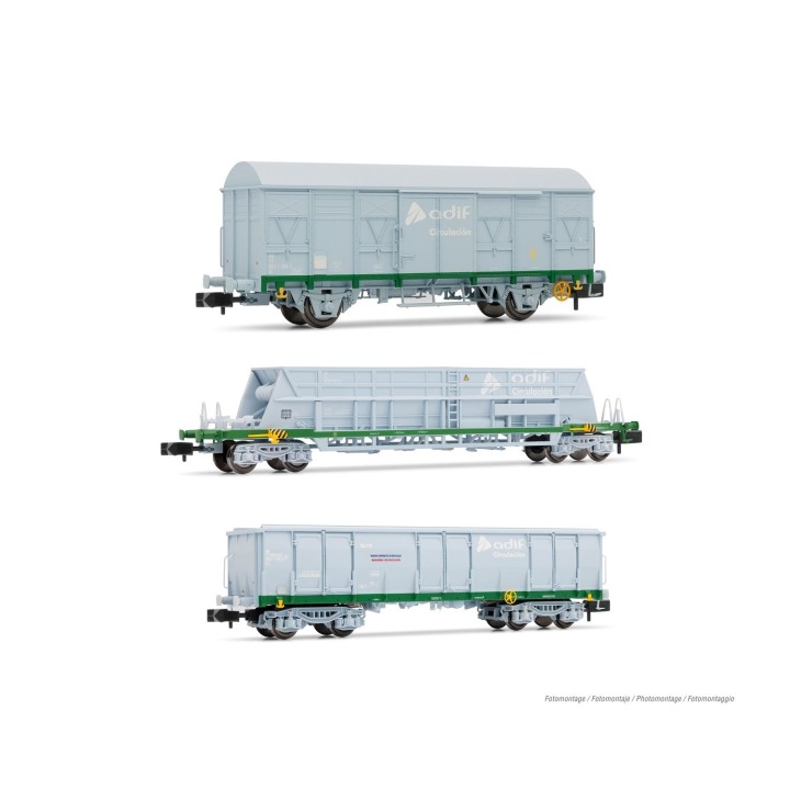 SET 3 VAGONES RENFE CONTRASTE DE BASCULAS· ARNOLD HN6553 ESCALA N"