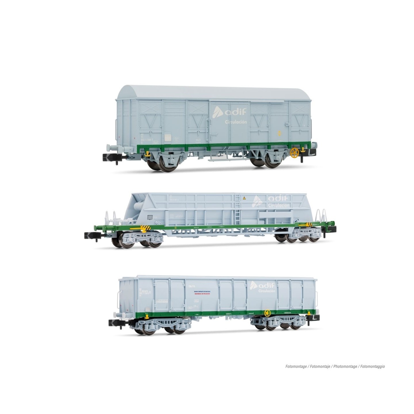 SET 3 VAGONES RENFE CONTRASTE DE BASCULAS· ARNOLD HN6553 ESCALA N"