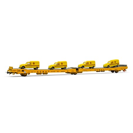 VAGON SEMAT PORTACOCHES \"CORREOS\" 2CV ELECTROTREN HE6035 ESCALA H0