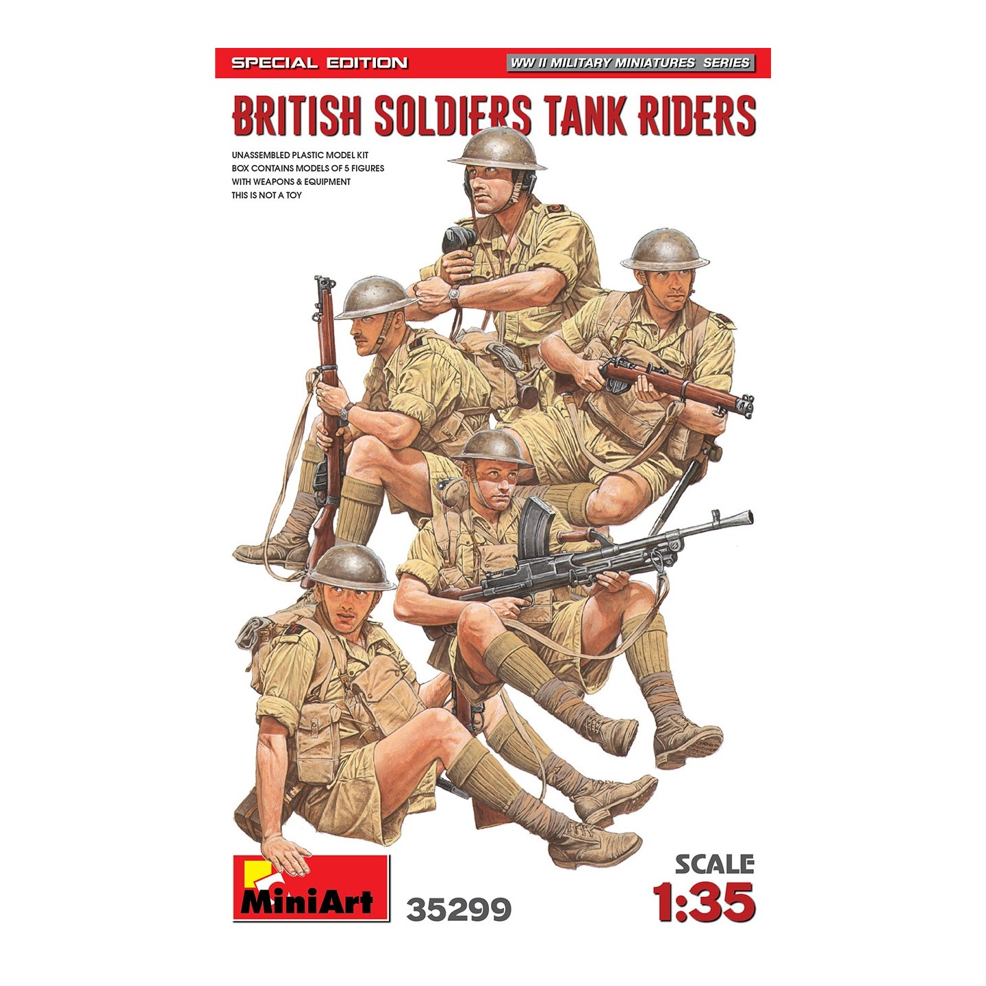 BRITISH SOLDIERS TANK RIDERS MINI ART 1/35