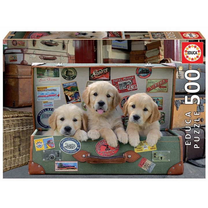 PUZZE CACHORROS EN EL EQUIPAJE 500 EDUCA 17645