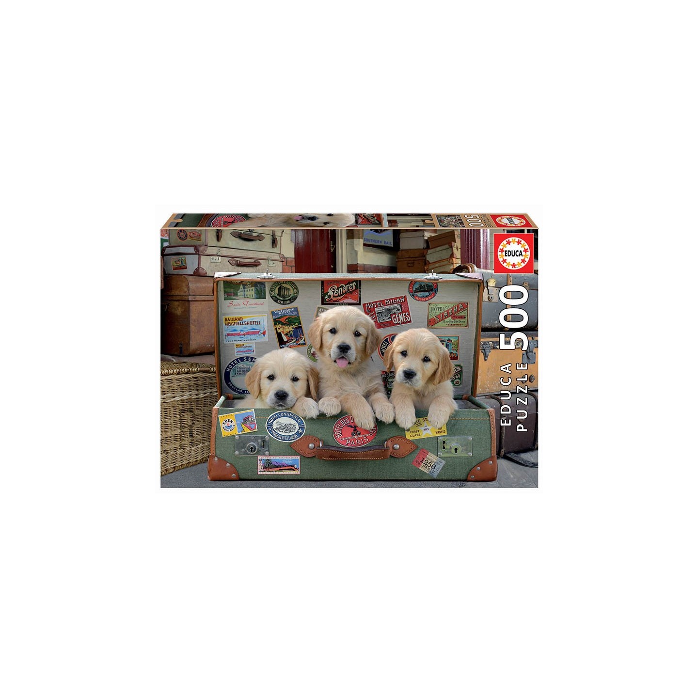 PUZZE CACHORROS EN EL EQUIPAJE 500 EDUCA 17645