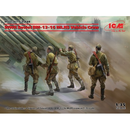 SOVIET BM-13-16 MLRS VEHICLE CREW WWII ICM 1/35
