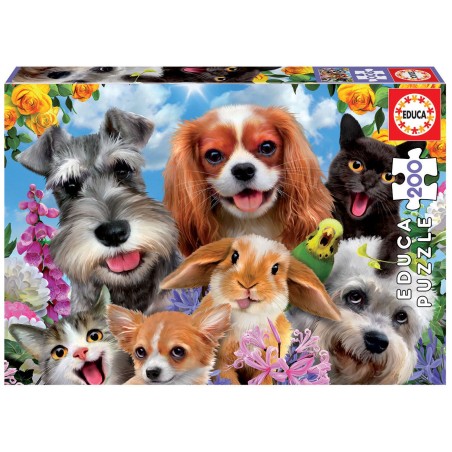 PUZZLE SELFI ANIMALES 200 EDUCA 19293
