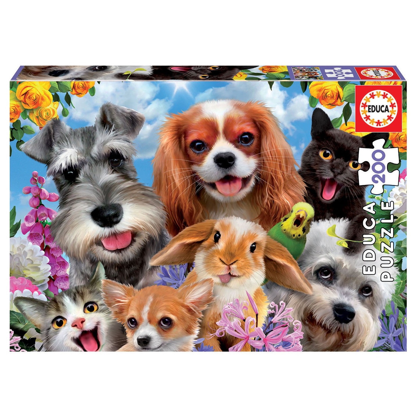 PUZZLE SELFI ANIMALES 200 EDUCA 19293