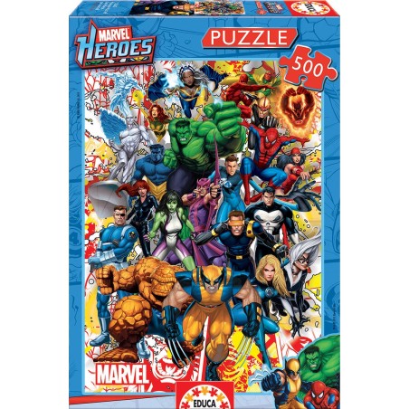 PUZZLE HEROES MARVEL 500 EDUCA 15560