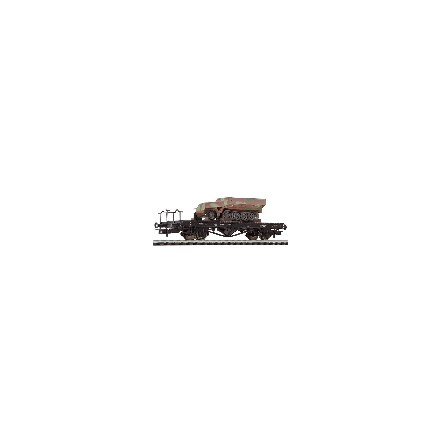 VAGON PLATAFORMA CON CAMION MILITAR LILIPUT 221553 ESCALA H0