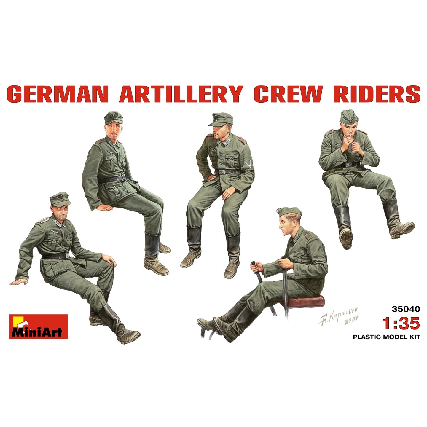 GERMAN ARTILLERY CREW RIDERS MINI ART 1/35