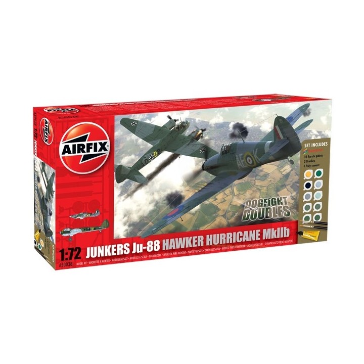 JUNNEKERS JU-88 Y HAWKER HURRICANE MKIIB AIRFIX 1/72