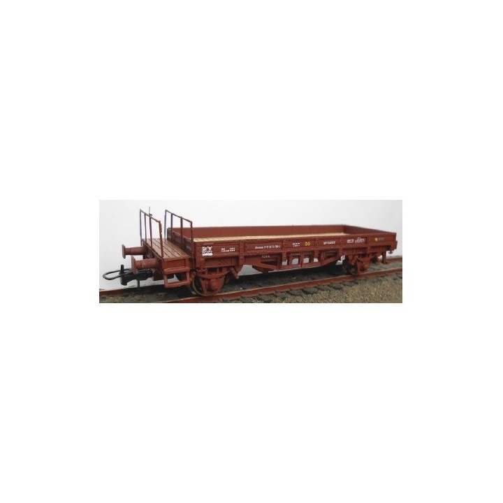 VAGON ABIERTO BAJO ROJO OXIDO KTRAIN 0716-D ESCALA H0