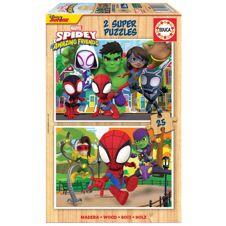 PUZZLE SPIDEY FRIENDS 2X25 EDUCA 19289