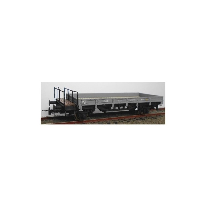 VAGON ABIERTO BAJO GRIS KTRAIN 0716-B ESCALA H0