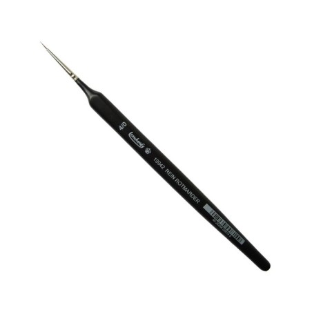 PINCEL MARTA ROJA MANGO TRIANGULAR Nº 4/0
