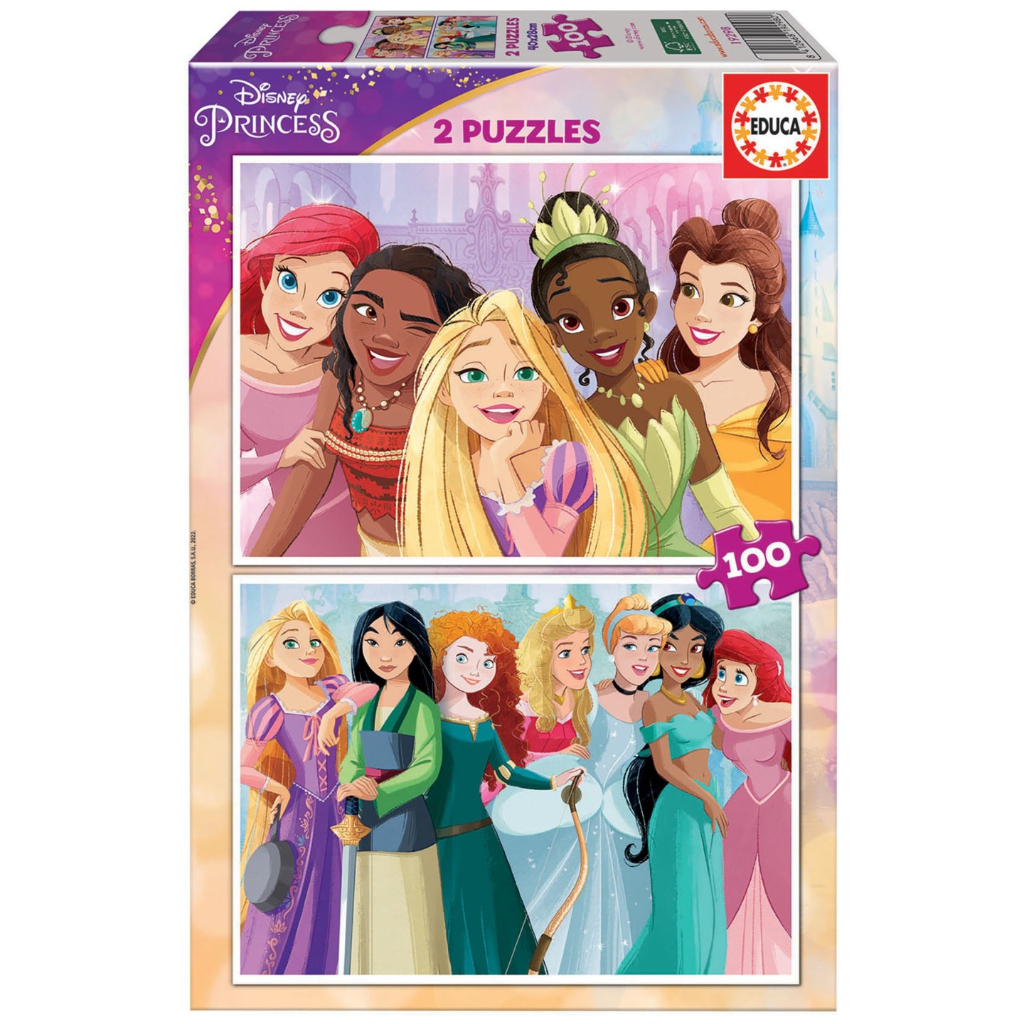 PUZZLE PRINCESAS 2X100 EDUCA 19298